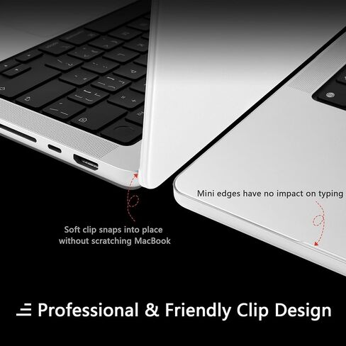 TWOLSKOO Compatible with M4 MacBook Pro 14 inch Case 2024-2021 Release Chip Models M4 M3 M2 M1 Pro Max, Protective & Ultra Thin Armor Plastic Hard Shell Cover with Type C Adapter, Matte Clear in Saudi Arabia