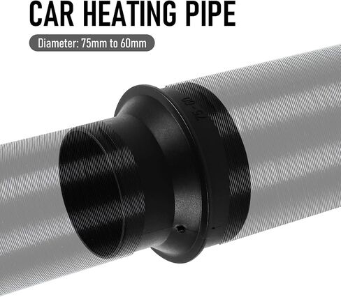 Car Heater Air Vent Ducting Elbow Pipe Outlet Exhaust Connector (60MM to 75MM Heater Ducting Adaptor) in Saudi Arabia