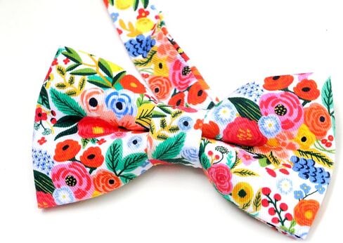 Mens Colorful Floral Print Bow Tie Cotton Pre-tied Bowtie for Wedding Groomsmen Party in Saudi Arabia