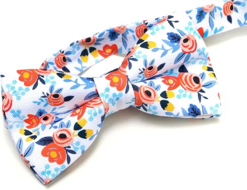 Mens Colorful Floral Print Bow Tie Cotton Pre-tied Bowtie for Wedding Groomsmen Party in Saudi Arabia