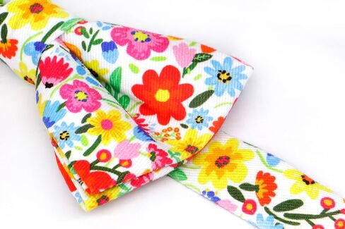 Mens Colorful Floral Print Bow Tie Cotton Pre-tied Bowtie for Wedding Groomsmen Party in Saudi Arabia