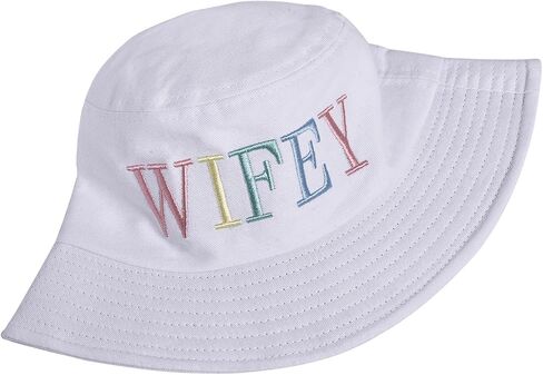 Bride Bucket Hat for Bachelorette Party Embroidered Sun Hat Bridal Shower Bride to be Gift White in Kuwait