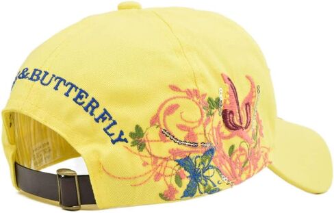 Women's Adjustable Trucker Hat Cute Trendy Embroidered Butterfly Baseball Cap in Saudi Arabia