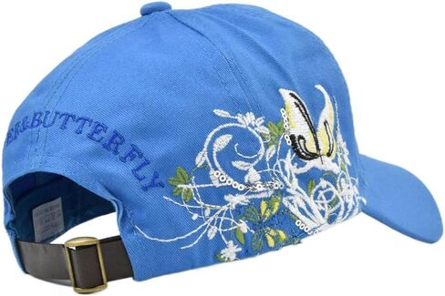 Women's Adjustable Trucker Hat Cute Trendy Embroidered Butterfly Baseball Cap in Saudi Arabia