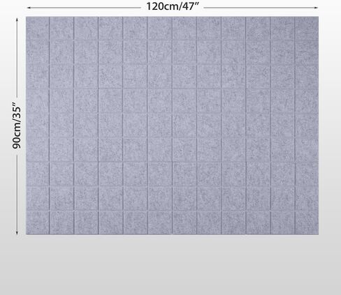 Large Cork Board Alternative-Felt Wall Tiles with Secure Removable Adhesive Tabs and Push Pins Bulletin Pin Boards Tiles for Home Office Classroom Wall Decoration (Light Grey, 12 Pack) in Saudi Arabia