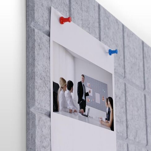 Large Cork Board Alternative-Felt Wall Tiles with Secure Removable Adhesive Tabs and Push Pins Bulletin Pin Boards Tiles for Home Office Classroom Wall Decoration (Light Grey, 12 Pack) in Saudi Arabia