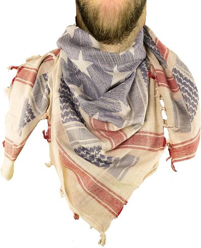 Stars And Stripes Military Shemagh Tactical 100% Cotton Scarf Head Wrap in Kuwait