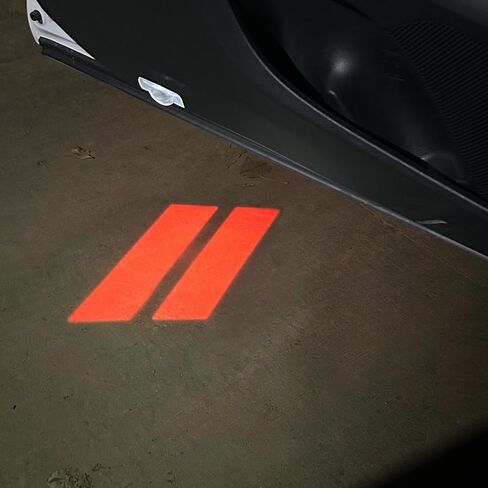 شعار أضواء الباب لسيارة دودج تشارجر 2006-Present، ملحقات مصابيح إضاءة LED Ghost Shadow ترحيب البركة (أحمر، قطعتان) in Kuwait
