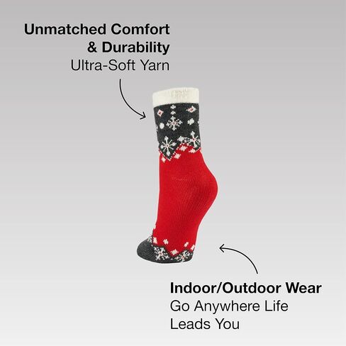 Sof Sole Women's Fireside Double-Layer Cozy Ultra-Warm Soft Giftable Multi-Pack Crew Socks (3-pack) in Saudi Arabia