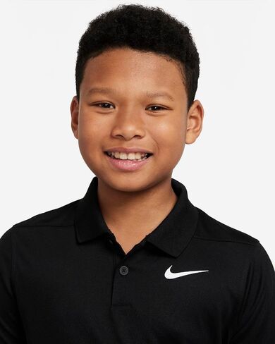 Nike Boys Dri-FIT Victory Golf Polo (US, Alpha, Large, Regular, Black) in Saudi Arabia