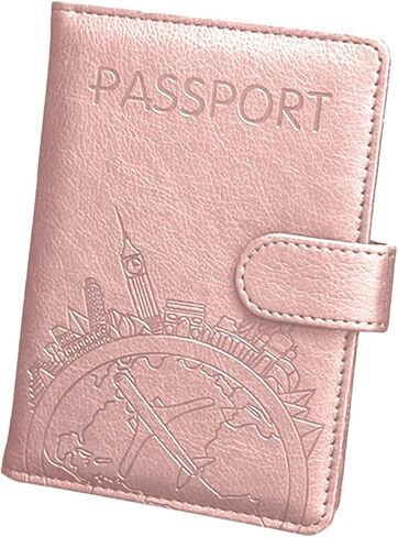 Leather Passport Holder for Travel: RFID Blocking Passport Cover - Essential Passport Wallet for Women and Men (AMC Green) in Saudi Arabia
