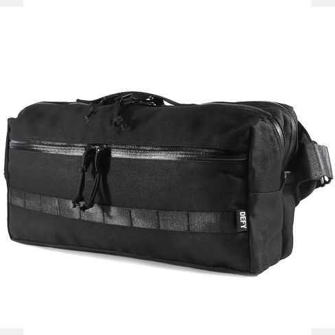 DEFY Insidious Jr. Sling | Ballistic Nylon Crossbody Sling Bag | 6 Liter Utility Sling Bags For Men | Mens Cross Shoulder Bag w/ 12.5 Inch Tablet Sleeve | Water Repellent Travel & Commuter Bag (Black) in Saudi Arabia