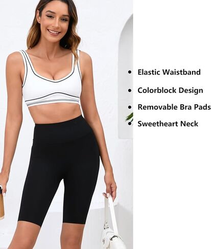 Move With You Women Sweetheart Padded Sports Bra- Workout Fitness Square Neck Low Back Yoga Bra in Saudi Arabia