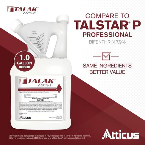 Talak 7.9 F Bifenthrin مبيد حشري مركز (3/4 جالون) من Atticus (مقارنة بـ Talstar) – – مكافحة الحشرات الداخلية والخارجية in Saudi Arabia