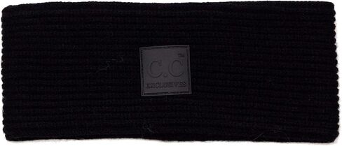 C.C Unisex Winter Thick Ribbed Knit Stretchy Plain Ear Warmer Headband, Navy in Saudi Arabia