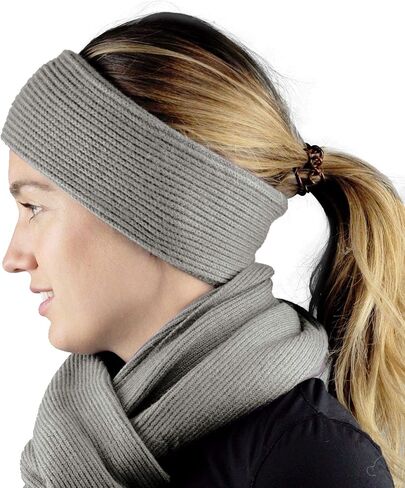 C.C Unisex Winter Thick Ribbed Knit Stretchy Plain Ear Warmer Headband, Navy in Saudi Arabia