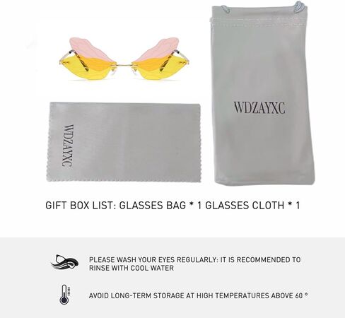 Sunglasses with Dragonfly Wing Butterfly Irregular Glasses for Women Girls in Saudi Arabia