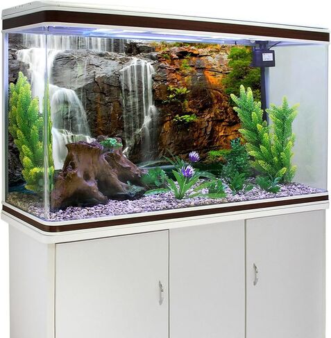 AWERT 24x12 inches Waterfall Terrarium Background Tropical Aquarium Background Mountain Lake Reptile Habitat Background Durable Polyester Background in Saudi Arabia