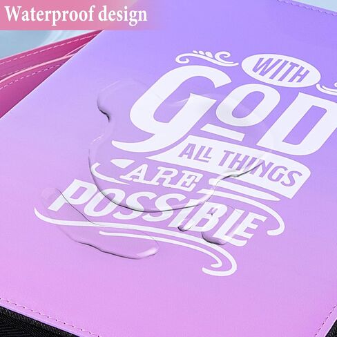 Bible Cover Cases for Women Girls PU Leather Bible Carrying Cases for Kids Girls with Detachable Wrist Strap in Saudi Arabia