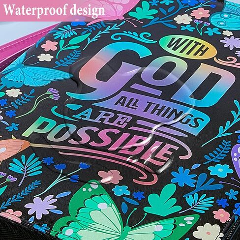 Bible Cover Cases for Women Girls PU Leather Bible Carrying Cases for Kids Girls with Detachable Wrist Strap in Saudi Arabia