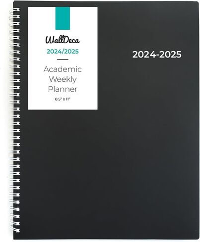 WallDeca Planner 2024-2025 Academic Year - Weekly & Monthly Planner, Jul 2024 - Dec 2025, Flexible Cover, Notes Pages, Twin-Wire Binding Weekly Planner (8 x 6-Inches) in Saudi Arabia