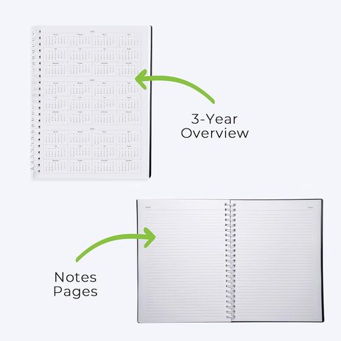 WallDeca Planner 2024-2025 Academic Year - Weekly & Monthly Planner, Jul 2024 - Dec 2025, Flexible Cover, Notes Pages, Twin-Wire Binding Weekly Planner (8 x 6-Inches) in Saudi Arabia