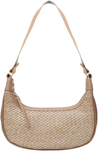 RTGGSEL Boho Summer Retro Women's Straw Rattan Beach Tote Bag Crossbody Shoulder Bags Hobo Underarm Handbag Straw Purse in Saudi Arabia