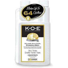 K.O.E. Fresh Scent Odor Eliminator Concentrate – Kennel Odor Eliminator for Strong Odor on Cages, Floor, & More – Non-Enzymatic Pet Odor Eliminator for Home & Dog Kennel – Home & Pet Supplies (1 Gal)
