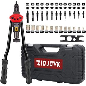 16" Rivet Nut Tool, Professional Rivet Nut Tool Setter Kit Including 13 Metric and SAE Mandrels, 130Pcs Assorted Rivet Nuts, Rugged Carrying Case