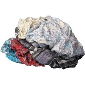 Buffalo Industries (10184) Multicolored Recycled Flannel Highly Absorbent Cloth Rags - 25 lb. box - For all Clean up Needs Including Paint, Oil and Grease - High Cotton Content - Very Soft