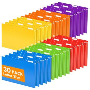 30 حزمة من مجلدات الملفات المعلقة، مجلدات ملفات بحجم الحروف مع علامات تبويب قابلة للتعديل، ألوان متنوعة مصممة للملفات الضخمة، المخططات الطبية، ابق منظمًا لمنزلك ومكتبك in Kuwait