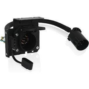 Dual-Output Vehicle-Side 7-Pin, 4-Way Flat Trailer Wiring Adapter Connectors, Factory Tow Package USCAR Socket Required
