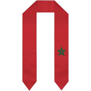Morocco Flag Graduation Stoles Shawl Sash Scraf For Study Aboard International Students Graduation's Day