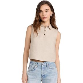 Theory Women's Crop Polo Top
