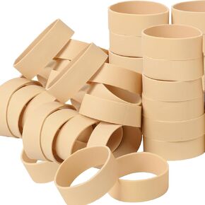 Rubber Bands Size#94 elastic rubber bands 35 Pieces Heavy Duty Rubber bands Extra largeThick Wide Industrial Strong rubber bands for office supplies Survival Camping Biking Fishing Tactical (3 1/2" x 3/4") (Beige)