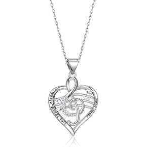 Music Note Necklace Treble Clef Necklace Jewelry Gifts for Wome Teacher