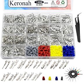 26Type Connector Pins,1050Pcs Car Electrical Wire Terminal,1/1.5/1.8/2.2/2.8/3.5mm Terminal Pins Male Female Automotive Connector Car Electrical Wire Terminal pin Remover