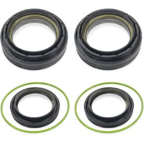 Front Axle Knuckle Tube Seal Kit Compatible For Ford 1998-2004 F250 F350 F450 F550 Super Duty Excursion Dana 50 60 Front Axle Knuckle Tube, Front Oil Seal Set, Replace 50491, 50381, 41784-2