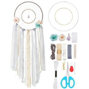 DIY Amethyst Dream Catcher Kit Bohemian Home Decor Dream Catcher Craft Kit Dream Creative Dream Catcher Wall Decor for Bedroom Hallways Wedding Party Handmade Decorations