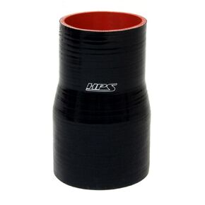 HPS HTSR-500-600-L4-BLK Silicone High Temperature 4-ply Reinforced Reducer Coupler Hose, 40 PSI Maximum Pressure, 4" Length, 5" > 6" ID, Black