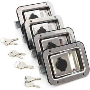 Red Hound Auto Stainless Door Lock Trailer Toolbox RV Paddle Handle Latch New 5.5 Inches 4.25 Inches Large