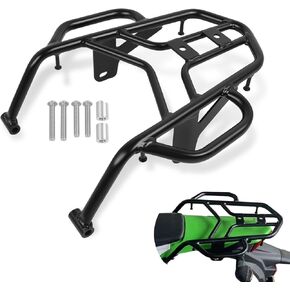 Luggage Rack Rear Cargo Rack Replacement for Kawasaki KLX230 KLX 230 2020-2022 Black Steel Motorcycle Luggage Shelf Bracket with Hand Grip Rail Bar