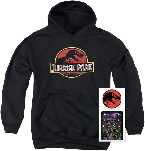 Popfunk Jurassic Park Classic Logo T Rex Youth Kids Boys Hoodie & Stickers Collection in Kuwait