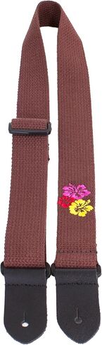 Perris Leathers CWS15EMB-7109 Cotton Ukulele Strap with Embroidered Design- 1.5", Hibiscus in Saudi Arabia
