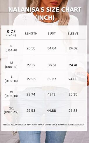 NALANISA Women's Puff Long Sleeve Tunic Tops Pleated Work Blouses Dressy Casual Loose Crew Neck T-Shirts Fall Fashion 2024 in Saudi Arabia