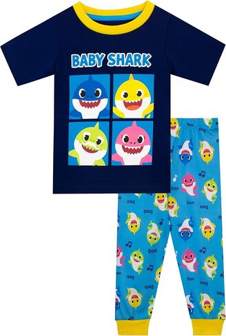 بيجامة Pinkfong للأولاد بيجامة Baby Shark باللون الأزرق 4 in Kuwait