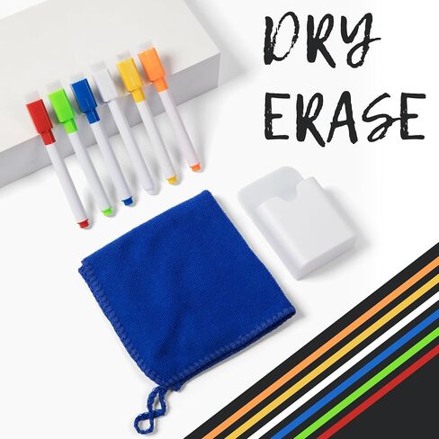 3 Set (17" x 12") Magnetic Calendar for Refrigerator, Weekly/Monthly Planner, Dry Erase Calendar & a Blank Board with 6 Dry Erase Markers, 1 Holder & 1 Cleaning Cloth in Saudi Arabia