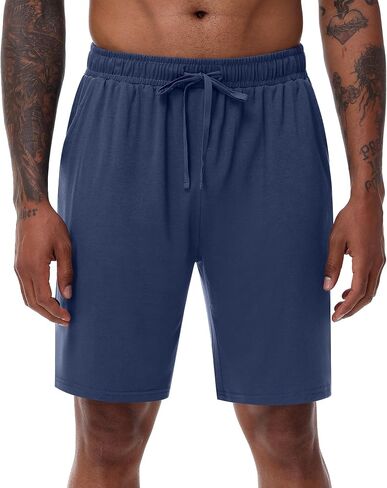 Neer 3 Packs Men's Pajama Shorts with Pockets Drawstring Soft Sleeping Shorts Lightweight Comfy Sleep Pants Lounge Bottoms in Saudi Arabia