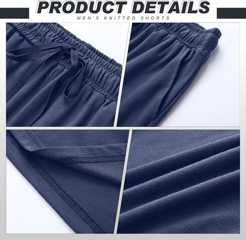 Neer 3 Packs Men's Pajama Shorts with Pockets Drawstring Soft Sleeping Shorts Lightweight Comfy Sleep Pants Lounge Bottoms in Saudi Arabia
