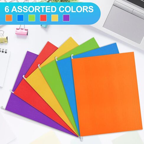 30 حزمة من مجلدات الملفات المعلقة، مجلدات ملفات بحجم الحروف مع علامات تبويب قابلة للتعديل، ألوان متنوعة مصممة للملفات الضخمة، المخططات الطبية، ابق منظمًا لمنزلك ومكتبك in Kuwait
